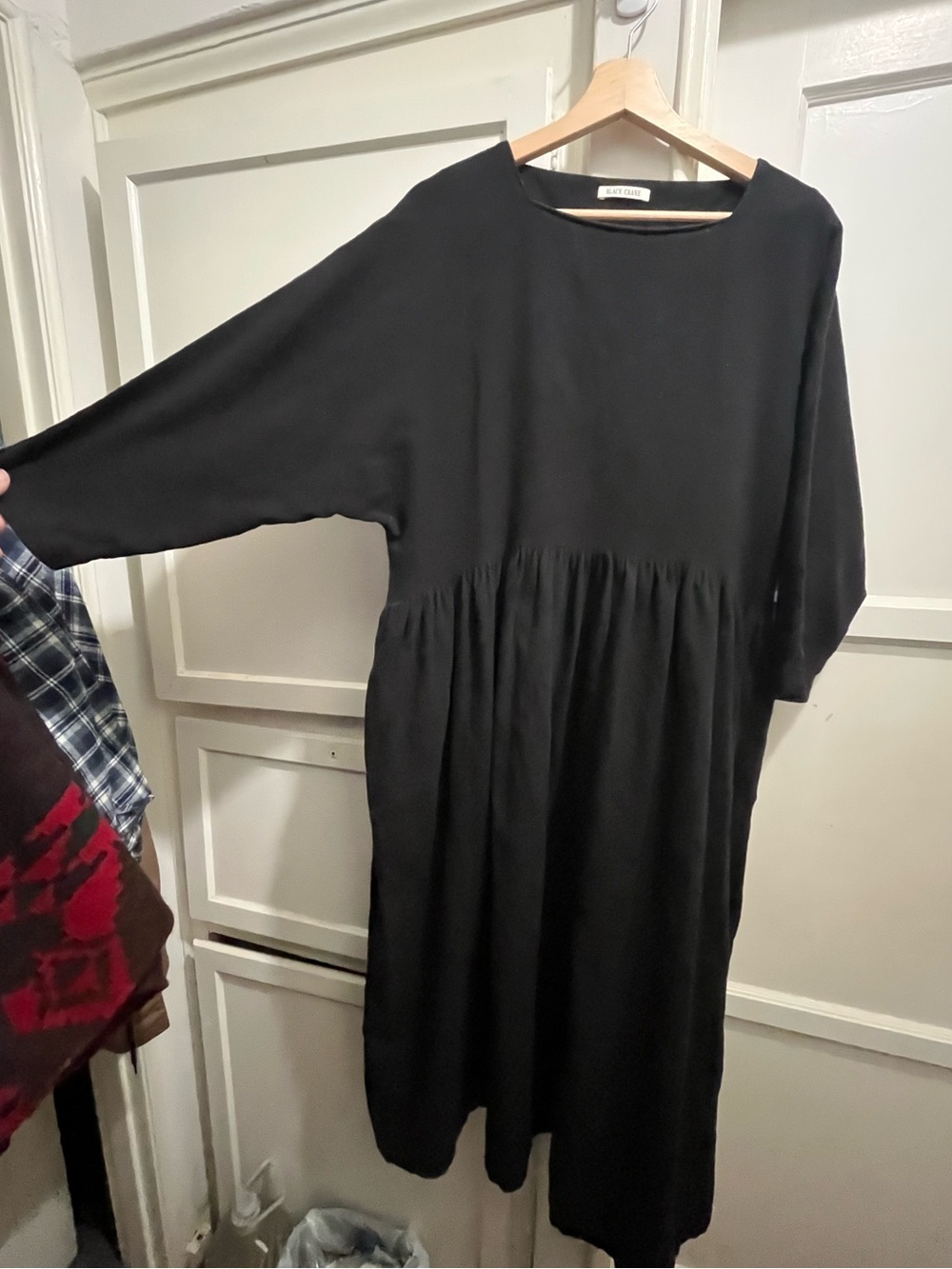 Black Crane cotton flannel tradi dress in black size XS - Picture 11 of 16